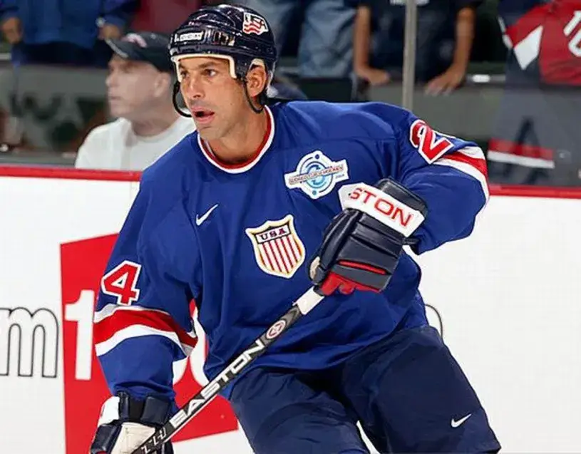 CHRIS CHELIOS 2004 “World Cup” USA Nike Throwback Hockey Jersey 