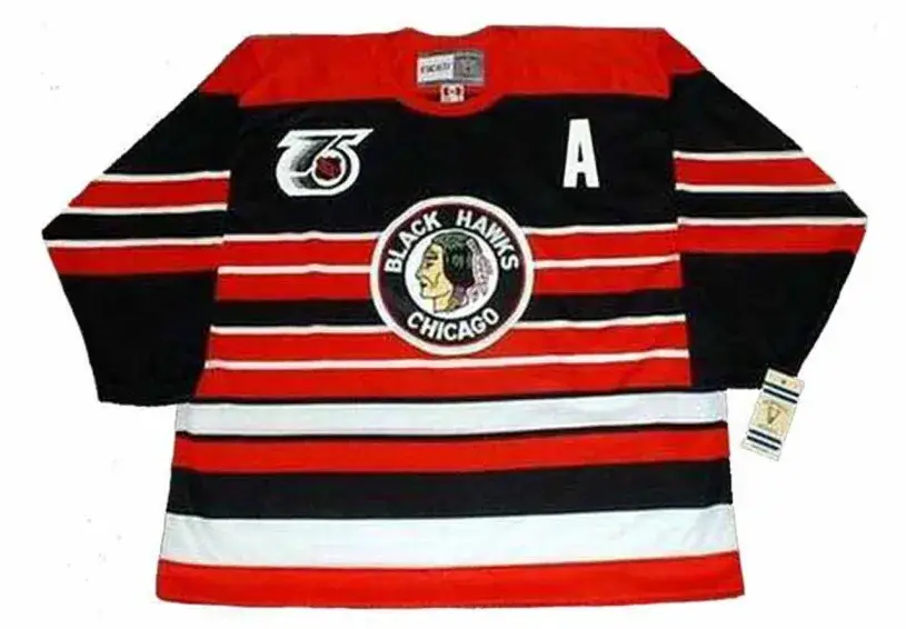 CHRIS CHELIOS Chicago Blackhawks 1992 CCM Vintage Throwback NHL Hockey Jersey