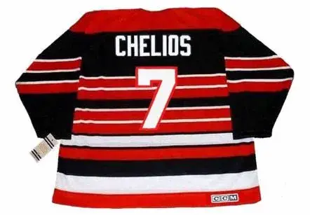 CHRIS CHELIOS Chicago Blackhawks 1992 CCM Vintage Throwback NHL Hockey Jersey 