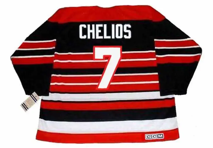CHRIS CHELIOS Chicago Blackhawks 1992 CCM Vintage Throwback NHL Hockey Jersey 