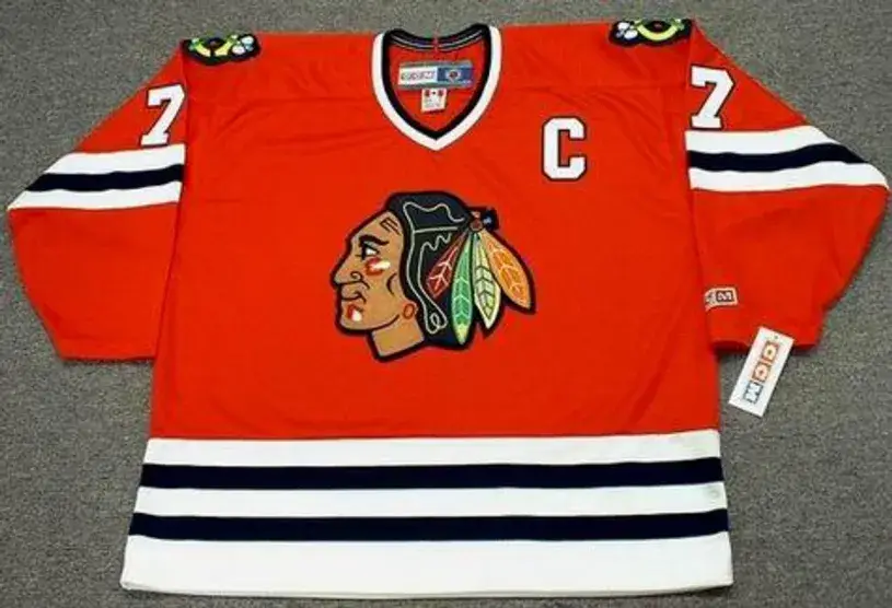 CHRIS CHELIOS Chicago Blackhawks 1996 CCM Throwback Away Hockey Jersey