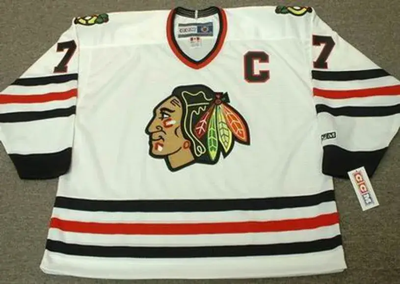 CHRIS CHELIOS Chicago Blackhawks 1996 CCM Throwback Home NHL Hockey Jersey