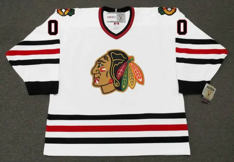 CLARK GRISWOLD Chicago Blackhawks CCM NHL Vintage White Hockey Jersey