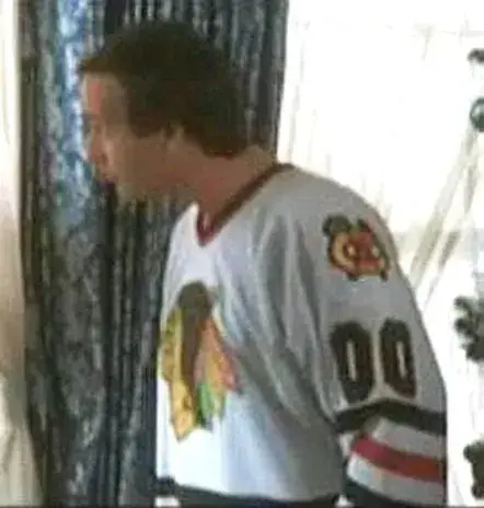 CLARK GRISWOLD Chicago Blackhawks CCM NHL Vintage White Hockey Jersey 