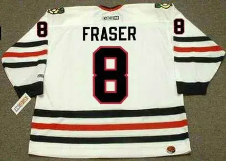 CURT FRASER Chicago Blackhawks 1985 CCM Throwback Home NHL Hockey Jersey 