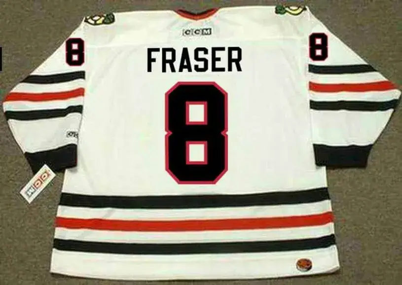 CURT FRASER Chicago Blackhawks 1985 CCM Throwback Home NHL Hockey Jersey 