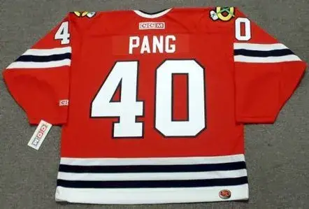 DARREN PANG Chicago Blackhawks 1987 CCM Throwback NHL Hockey Jersey 