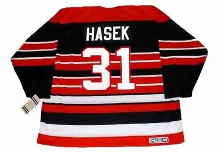 DOMINIK HASEK Chicago Blackhawks 1992 CCM Vintage Throwback NHL Hockey Jersey 