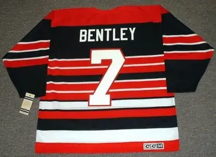 DOUG BENTLEY Chicago Blackhawks 1940’s CCM Vintage Throwback NHL Hockey Jersey 