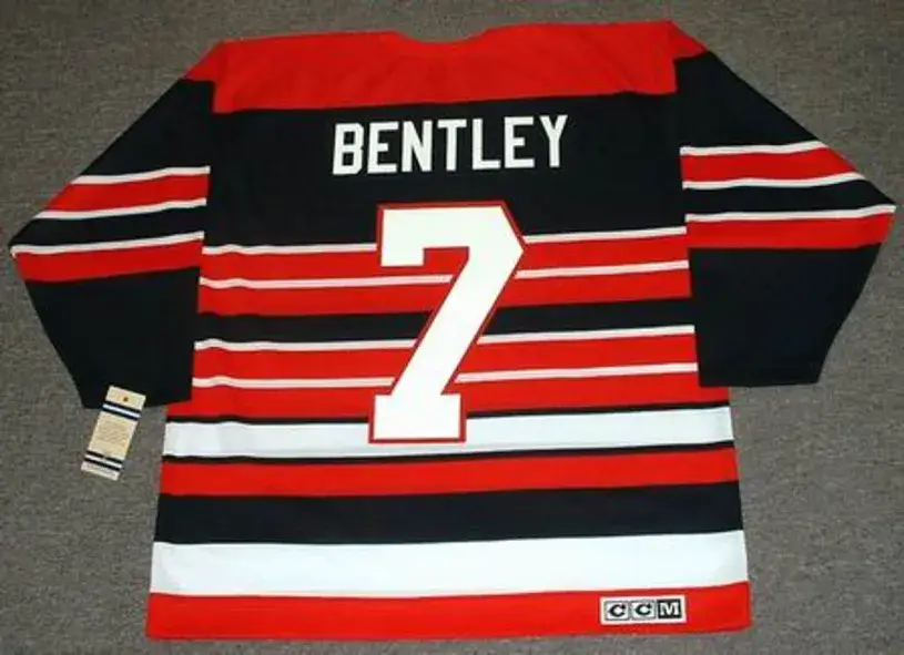 DOUG BENTLEY Chicago Blackhawks 1940’s CCM Vintage Throwback NHL Hockey Jersey 