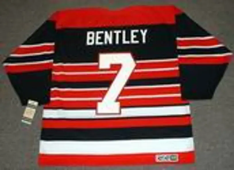 DOUG BENTLEY Chicago Blackhawks 1940’s CCM Vintage Throwback NHL Hockey Jersey 
