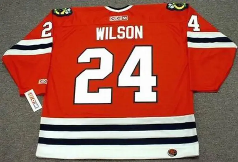 DOUG WILSON Chicago Blackhawks 1988 CCM Throwback Away Hockey Jersey 