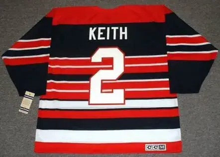 DUNCAN KEITH Chicago Blackhawks 1940’s CCM Vintage Throwback NHL Hockey Jersey 