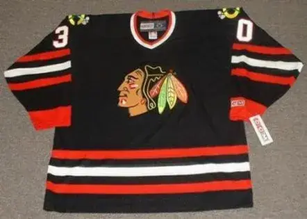 ED BELFOUR Chicago Blackhawks 1996 CCM Throwback Alternate NHL Hockey Jersey
