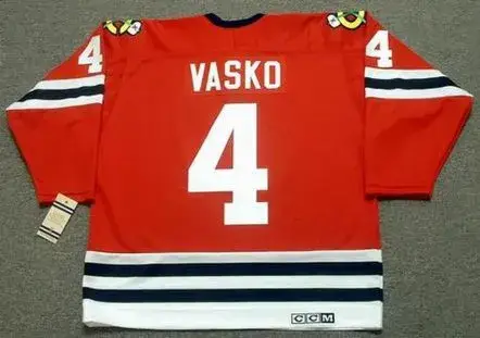 ELMER VASKO Chicago Blackhawks 1963 CCM Vintage Throwback NHL Jersey 