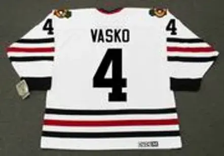 ELMER VASKO Chicago Blackhawks 1965 CCM Vintage Throwback NHL Hockey Jersey 