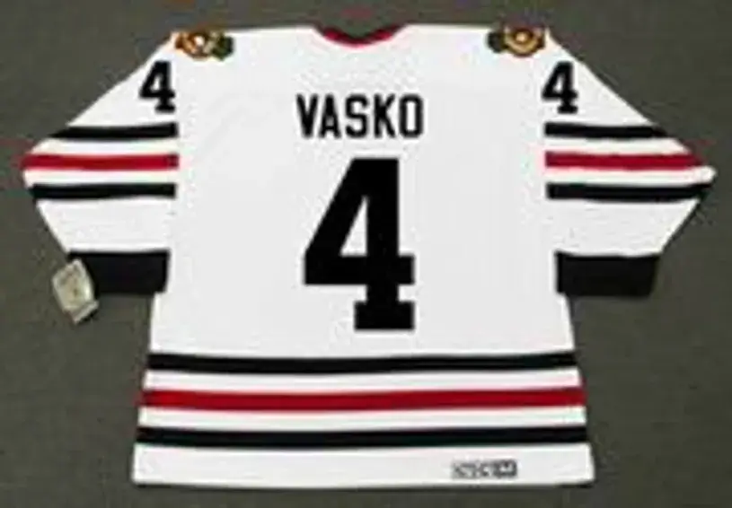 ELMER VASKO Chicago Blackhawks 1965 CCM Vintage Throwback NHL Hockey Jersey 
