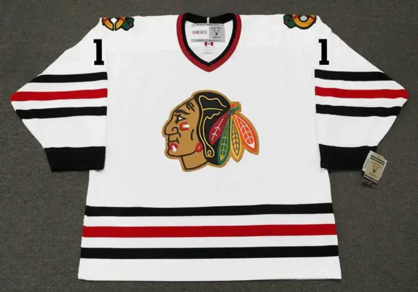 GLENN HALL Chicago Blackhawks 1965 CCM Vintage Throwback NHL Hockey Jersey