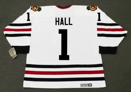 GLENN HALL Chicago Blackhawks 1965 CCM Vintage Throwback NHL Hockey Jersey 