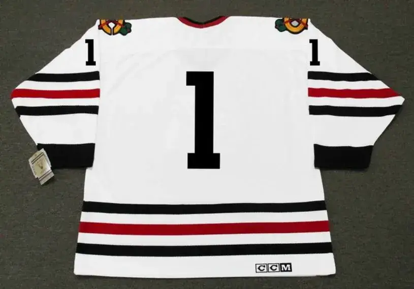 GLENN HALL Chicago Blackhawks 1965 CCM Vintage Throwback NHL Hockey Jersey 