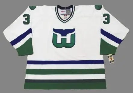 JOEL QUENNEVILLE Hartford Whalers 1984 Home CCM Vintage Throwback NHL Hockey Jersey