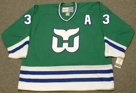 JOEL QUENNEVILLE Hartford Whalers 1986 Away CCM NHL Vintage Throwback Jersey