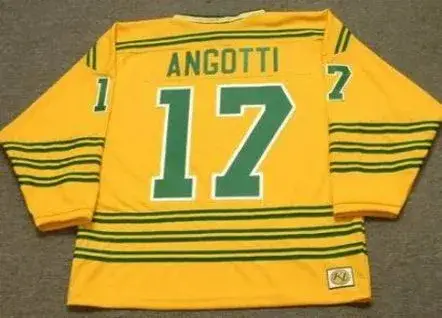 LOU ANGOTTI Chicago Cougars 1974 WHA Throwback Hockey Jersey 