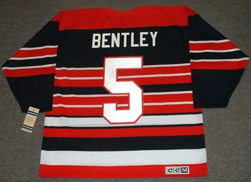 MAX BENTLEY Chicago Blackhawks 1940’s CCM Vintage Throwback NHL Hockey Jersey 