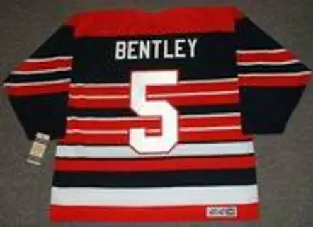 MAX BENTLEY Chicago Blackhawks 1940’s CCM Vintage Throwback NHL Hockey Jersey 