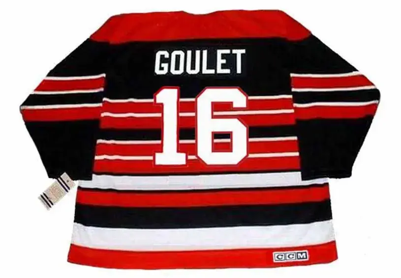 MICHEL GOULET Chicago Blackhawks 1992 CCM Vintage Throwback NHL Hockey Jersey 