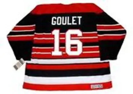 MICHEL GOULET Chicago Blackhawks 1992 CCM Vintage Throwback NHL Hockey Jersey 