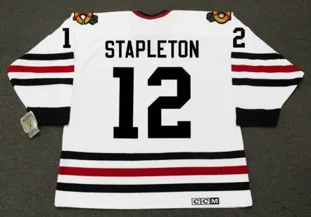 PAT STAPLETON Chicago Blackhawks 1967 CCM Vintage Throwback NHL Hockey Jersey 