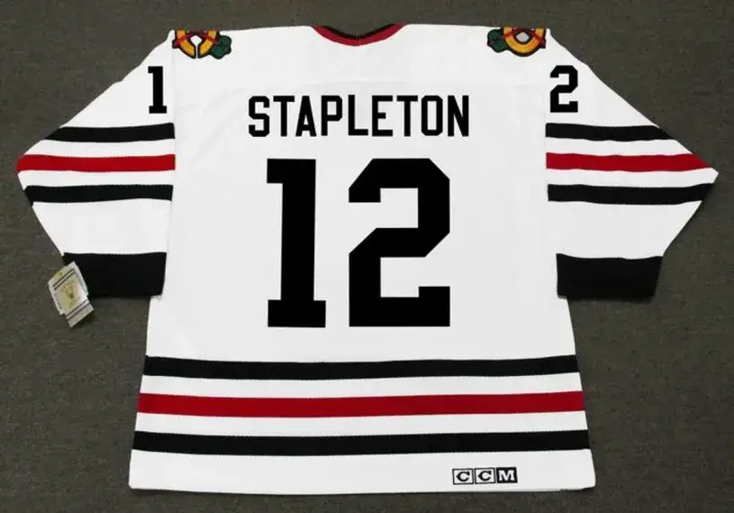 PAT STAPLETON Chicago Blackhawks 1967 CCM Vintage Throwback NHL Hockey Jersey 