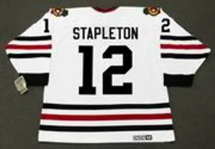 PAT STAPLETON Chicago Blackhawks 1967 CCM Vintage Throwback NHL Hockey Jersey 