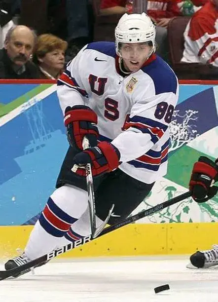 PATRICK KANE 2010 USA Nike Olympic Throwback Hockey Jersey 