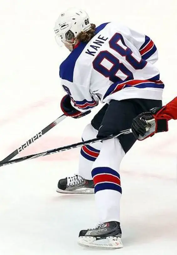 PATRICK KANE 2010 USA Nike Olympic Throwback Hockey Jersey 