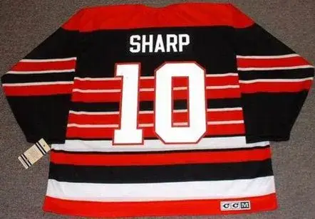 PATRICK SHARP Chicago Blackhawks 1940’s CCM Throwback Away Hockey Jersey 