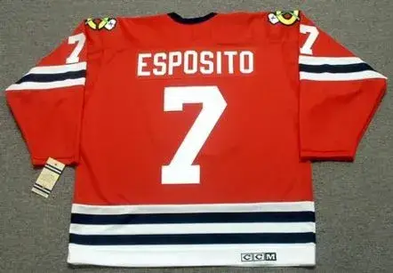 PHIL ESPOSITO Chicago Blackhawks 1963 CCM Vintage Throwback NHL Jersey 