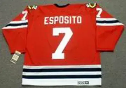 PHIL ESPOSITO Chicago Blackhawks 1963 CCM Vintage Throwback NHL Jersey 