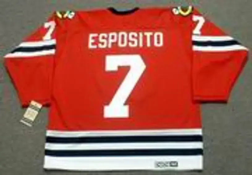 PHIL ESPOSITO Chicago Blackhawks 1963 CCM Vintage Throwback NHL Jersey 