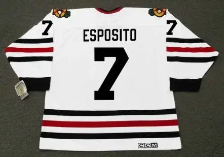 PHIL ESPOSITO Chicago Blackhawks 1966 CCM Vintage Throwback NHL Hockey Jersey 