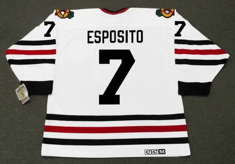 PHIL ESPOSITO Chicago Blackhawks 1966 CCM Vintage Throwback NHL Hockey Jersey 