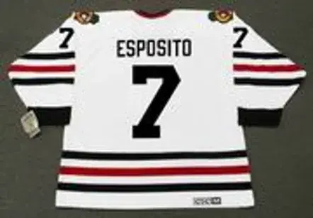 PHIL ESPOSITO Chicago Blackhawks 1966 CCM Vintage Throwback NHL Hockey Jersey 