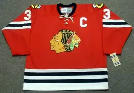 PIERRE PILOTE Chicago Blackhawks 1963 CCM Vintage Throwback NHL Jersey