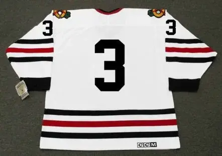 PIERRE PILOTE Chicago Blackhawks 1967 CCM Vintage Throwback NHL Hockey Jersey 