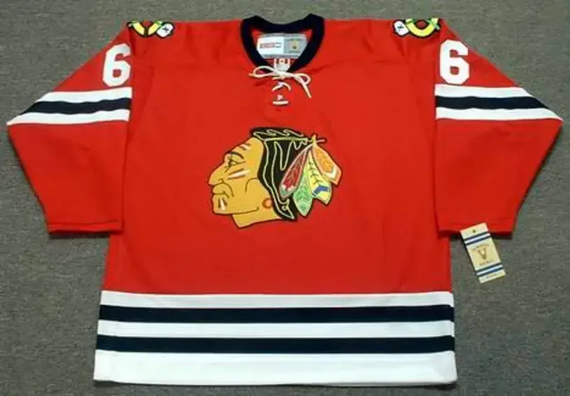 REGGIE FLEMING Chicago Blackhawks 1963 CCM Vintage Throwback NHL Jersey