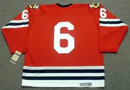 REGGIE FLEMING Chicago Blackhawks 1963 CCM Vintage Throwback NHL Jersey 