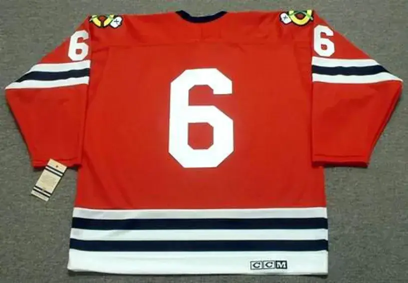REGGIE FLEMING Chicago Blackhawks 1963 CCM Vintage Throwback NHL Jersey 