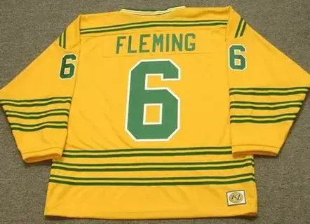 REGGIE FLEMING Chicago Cougars 1973 WHA Throwback Hockey Jersey 