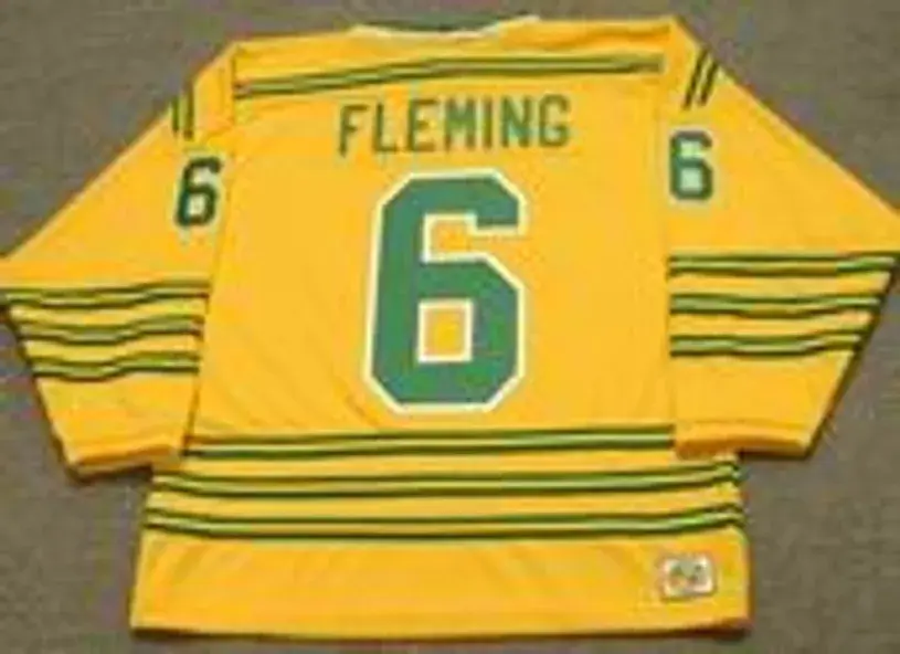 REGGIE FLEMING Chicago Cougars 1973 WHA Throwback Hockey Jersey 
